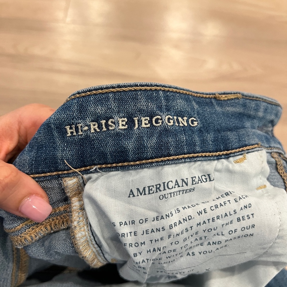 American Eagle Outfitters Ripped Skinny Jeans in Blue - Picture 5 of 7